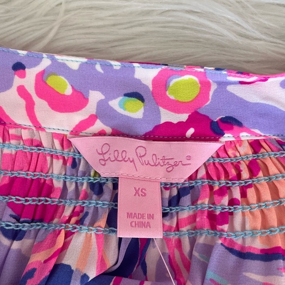 {Lilly Pulitzer} Elsa Silk Long Sleeve Blouse in Multi Jam Out - Size XS - NWT - Picture 8 of 11